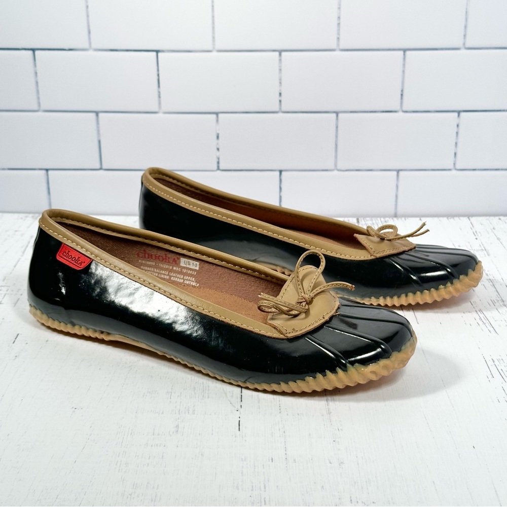 Chooka Duck Skimmer Rain Shoes Water Resistant Ballet Flat Size 10